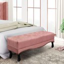 Ver imagem 2 de Calçadeira Recamier Queen 1,60m Vicenza Veludo - Pallazio - Rosa