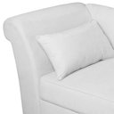 Ver imagem 3 de Recamier Diva França 1,60m Suede Branco - Inova Decor