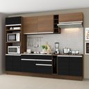 Ver imagem 1 de Cozinha Completa Vicenza Armário Balcão Preto Rustic Madesa