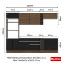 Ver imagem 4 de Cozinha Completa Vicenza Armário Balcão Preto Rustic Madesa