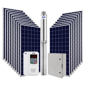 Kit Bomba Submersa Energia Solar Irrigação 4CV Até 76800L/d