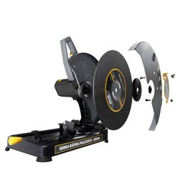 Serra Policorte de Bancada Profissional 2050w Disco 355mm Cortar Ferro Metal Aço Wap Wf Sp01 127v - 9