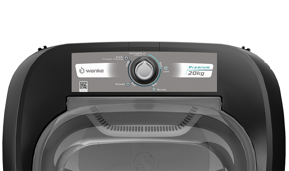 Lavadora de Roupas Semiautomática Premium - 20 Kg - Preta - Wanke - 2