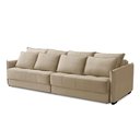 Ver imagem 4 de Sofá sem Caixa Retrátil Reclinável 2,30m Clara Veludo Bege Kaleo Decor