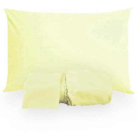 Jogo de Cama Solteiro 200 Fios Essencial - Catran Amarelo