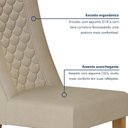 Ver imagem 5 de Kit de 6 Cadeiras para Sala de Jantar Dora Bege/Cinamomo/Veludo