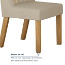 Ver imagem 6 de Kit de 6 Cadeiras para Sala de Jantar Dora Bege/Cinamomo/Veludo
