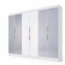Ver imagem 2 de Guarda-Roupa Casal 6 Portas 4 Gavetas Premium Yescasa Branco