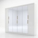 Ver imagem 5 de Guarda-Roupa Casal 6 Portas 4 Gavetas Premium Yescasa Branco