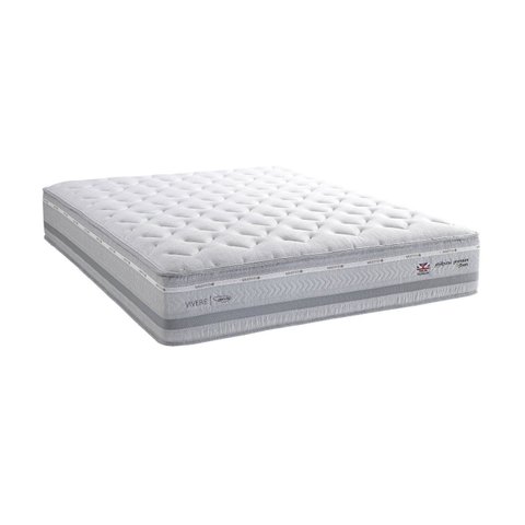 Colchão King Molas Maxspring One Side Pillow 193x203x33cm Ibiza Branco/Cinza Herval