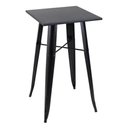 Ver mais imagens de Kit Mesa Tolix Bistrô Bar com 4 Banquetas Allegra Altas Preto