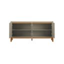 Ver imagem 5 de Buffet / Balcão Fl 1.60m Modelo Retrô 4 Portas Cor Off White / Cumaru Pt