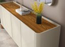 Ver imagem 2 de Buffet / Balcão Fl 1.60m Modelo Retrô 4 Portas Cor Off White / Cumaru Pt