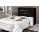 Ver imagem 2 de cabeceira box diamante 140cm com bau detalhe estofado:Preto