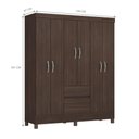 Ver imagem 2 de Guarda Roupa Casal Luna 6 Portas 2 Gavetas MDP Cafe Touch Demóbile