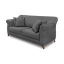 Ver imagem 1 de Sofá 2 Lugares Pé de Madeira Julieta 180 Cm Suede Cinza S04 - D'Rossi