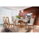 Ver imagem 4 de Mesa para Cozinha Alvorada + Tampo Madeirado Reto 180x90cm Imbuia/Off White - Rufato