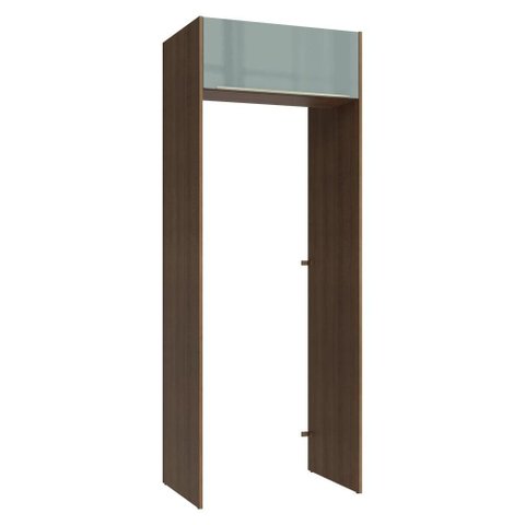 Porta-geladeira 83 Cm 1 Porta Basculante Rustic/cinza Lux Madesa