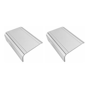 Kit 02un Esteiras Decorativa Laqueada Apoio Sofá Lisa Branca