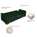 Ver imagem 6 de Sofá Cama 3 Lugares Jobim Suede Verde - ADJ Decor