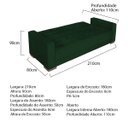 Ver imagem 3 de Sofá Cama 3 Lugares Jobim Suede Verde - ADJ Decor