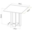 Ver imagem 3 de Mesa de Jantar 4 Lugares Hilda Mel/blonde/nude - Pnr Móveis