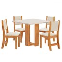 Ver imagem 2 de Mesa de Jantar 4 Lugares Hilda Mel/blonde/nude - Pnr Móveis
