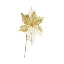 Ver imagem 2 de Flor Decorativa Poinsetia Bege 30cm - 1 Unidade