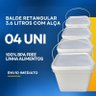 Balde para Produtos Alimenticios Retangular 3.6l - 4 Pçs - 2