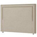 Ver imagem 1 de Cabeceira Cama Box Queen 160 Cm London Veludo Bege Claro - Nexta Casa