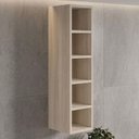 Ver imagem 2 de Armario Aereo Garrafeiro 5 Nichos MDF 15x90 cm Kali 16673 Bianco Toq Nicioli