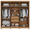 Ver imagem 4 de Guarda-roupa de Solteiro 100% Mdf 6 Portas 2 Gavetas Benfica Frison - Tudo de Móveis Off/cinamomo