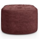 Ver imagem 6 de Kit 02 Puffs Decorativo Orgânico para Living Quarto 70cm Doha W01 Linho Bordô - Lyam Decor