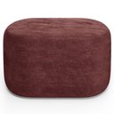 Ver imagem 5 de Kit 02 Puffs Decorativo Orgânico para Living Quarto 70cm Doha W01 Linho Bordô - Lyam Decor