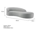 Ver imagem 3 de Divã Recamier Orgânico França 180cm Lado Direito Bouclé