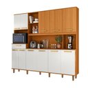 Ver imagem 2 de Cozinha Compacta Pilar 11 Portas 1 Gaveta Freijó/Off White - Pnr Móveis