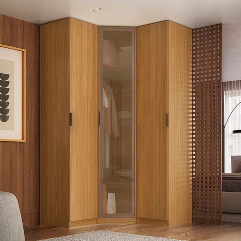 Guarda Roupa de Canto Obliquo Reflecta 3 Portas Mdf Altezza