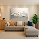 Ver imagem 1 de Quadro Decorativo Abstrato Cinza e Nude