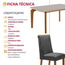 Ver imagem 5 de Mesa de Jantar Liz 6 Lugares Retangular Vidro 180cm Off White Moderna