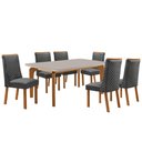Ver imagem 3 de Mesa de Jantar Liz 6 Lugares Retangular Vidro 180cm Off White Moderna