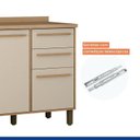 Ver mais imagens de Cozinha Compacta Modulada 1 Aéreo e 1 Balcão Salvador Bege/Cinamomo/Off White