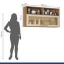 Ver imagem 4 de Cozinha Completa Modulada 2 Armários Aéreos, 2 Balcões e 1 Paneleiro Salvador Bege/Cinamomo/Off White