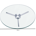 Ver imagem 3 de Prato Giratório/girador de Mesa Vidro/alumínio - Diametro:60