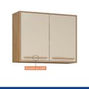 Ver imagem 3 de Cozinha Compacta Modulada 1 Armário Aéreo e 1 Balcão Salvador Bege/Cinamomo/Off White