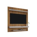 Ver imagem 2 de Painel para TV Leme 60 150cm Ripado Cinamomo e Off White Bechara Móveis