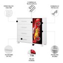 Ver imagem 3 de Cômoda Infantil para Quarto 80cm 4 Gavetas Carro Vermelho Z53 - Mpozenato