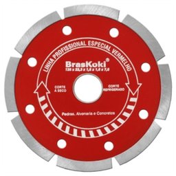 Disco Diamantado 125mm Segmentado Vermelho - 22.0920216 - BRASKOKI - 1
