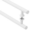 Ver imagem 3 de Puxador Branco Para Porta De Vidro Madeira Pivotante 1.20 Mt