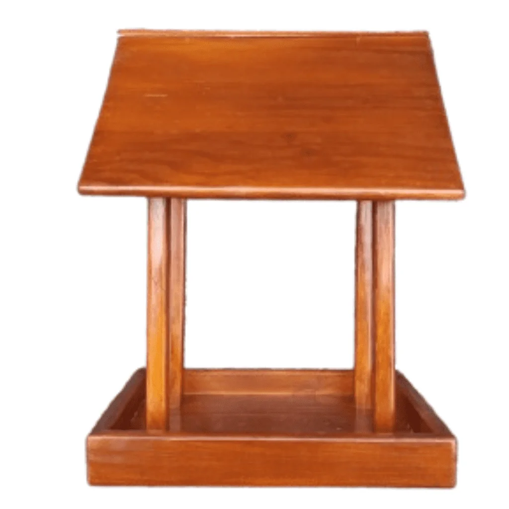 Comedouro Tratador Pássaros Livres Porta Ração Aves Verniz - 7