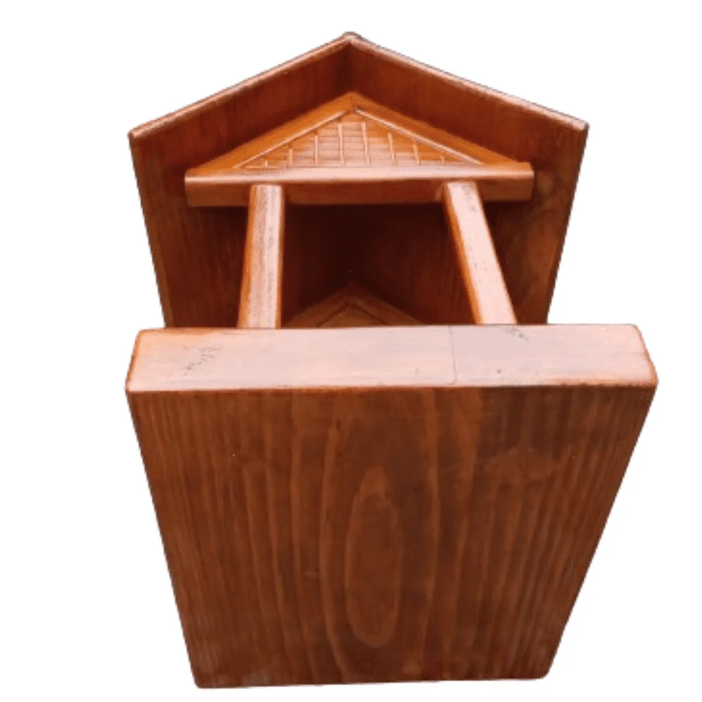 Comedouro Tratador Pássaros Livres Porta Ração Aves Verniz - 3